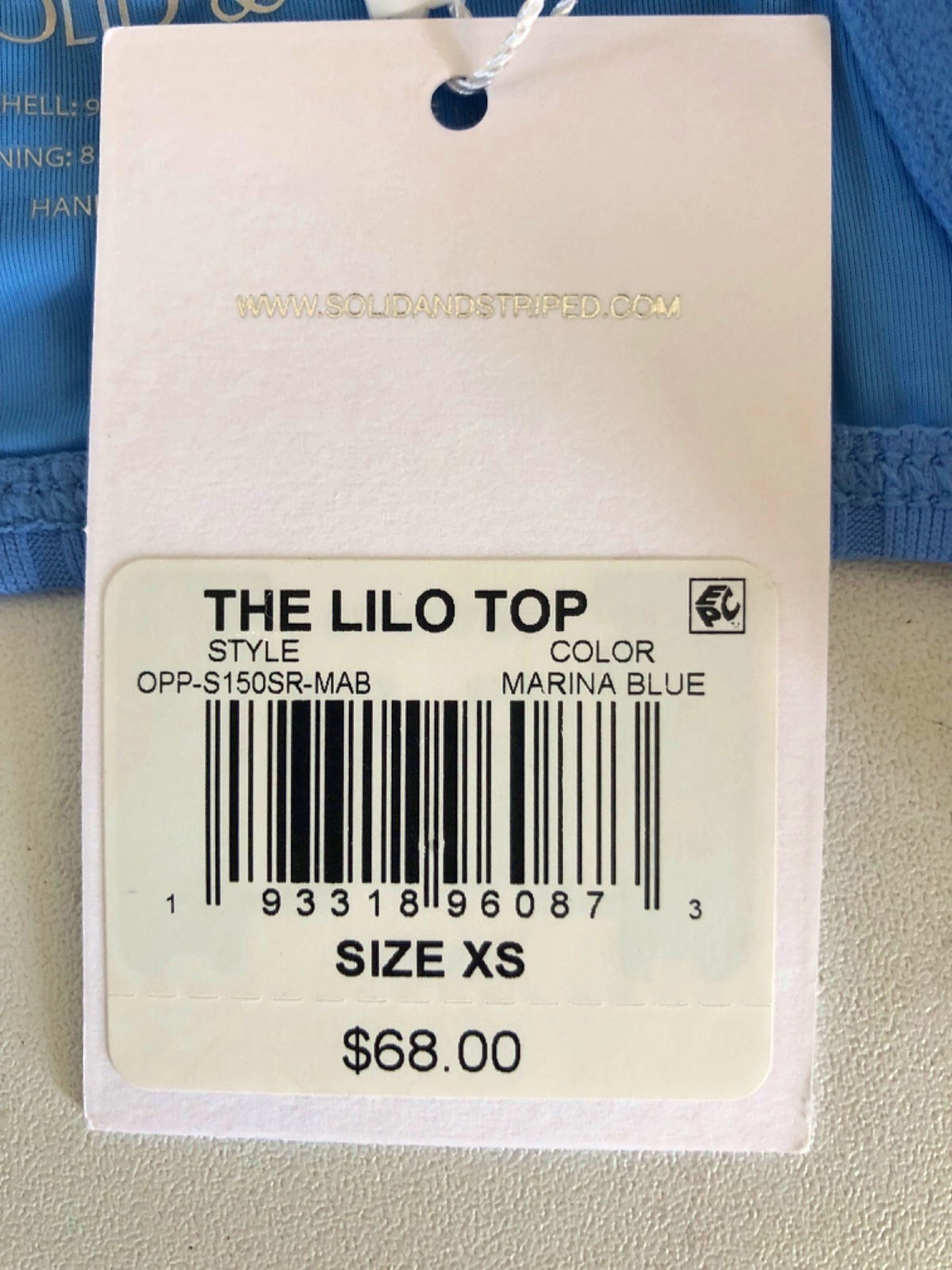 Solid & Striped Marina Blue The Lilo Top XS