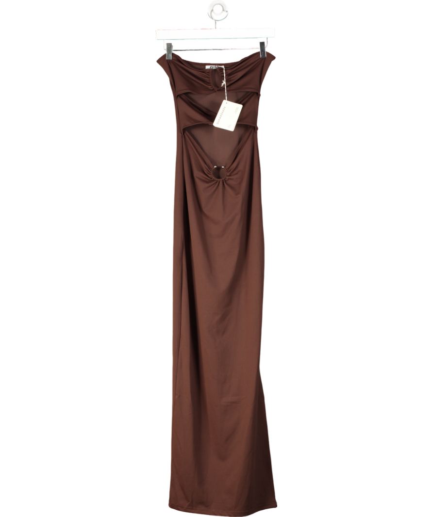 pepper mayo Brown Natasha Strapelsss Maxi Dress UK 6