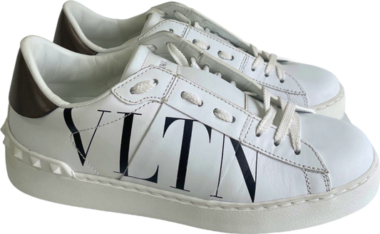 Valentino White VLTN Leather Trainers EU 36 UK 3