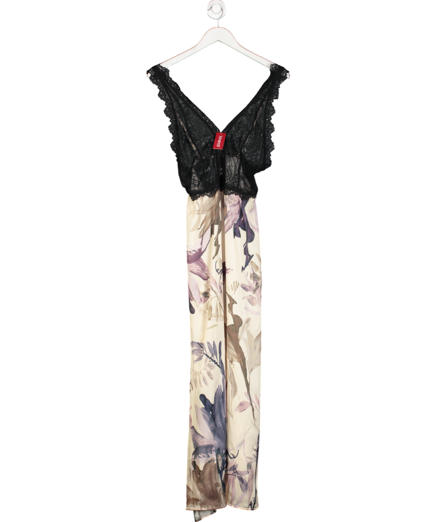 Yamamay Nude Floral Long Chemise Dress UK S