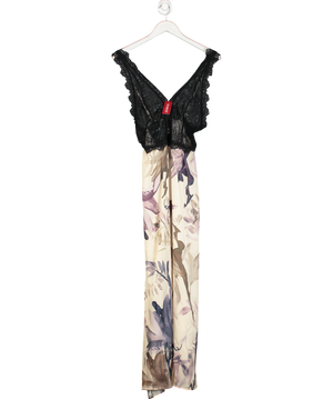 Yamamay Nude Floral Long Chemise Dress UK S