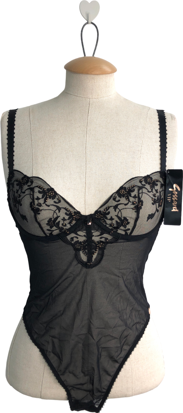 Gossard Black Vip Taboo Non Padded Balcony Body UK 30D