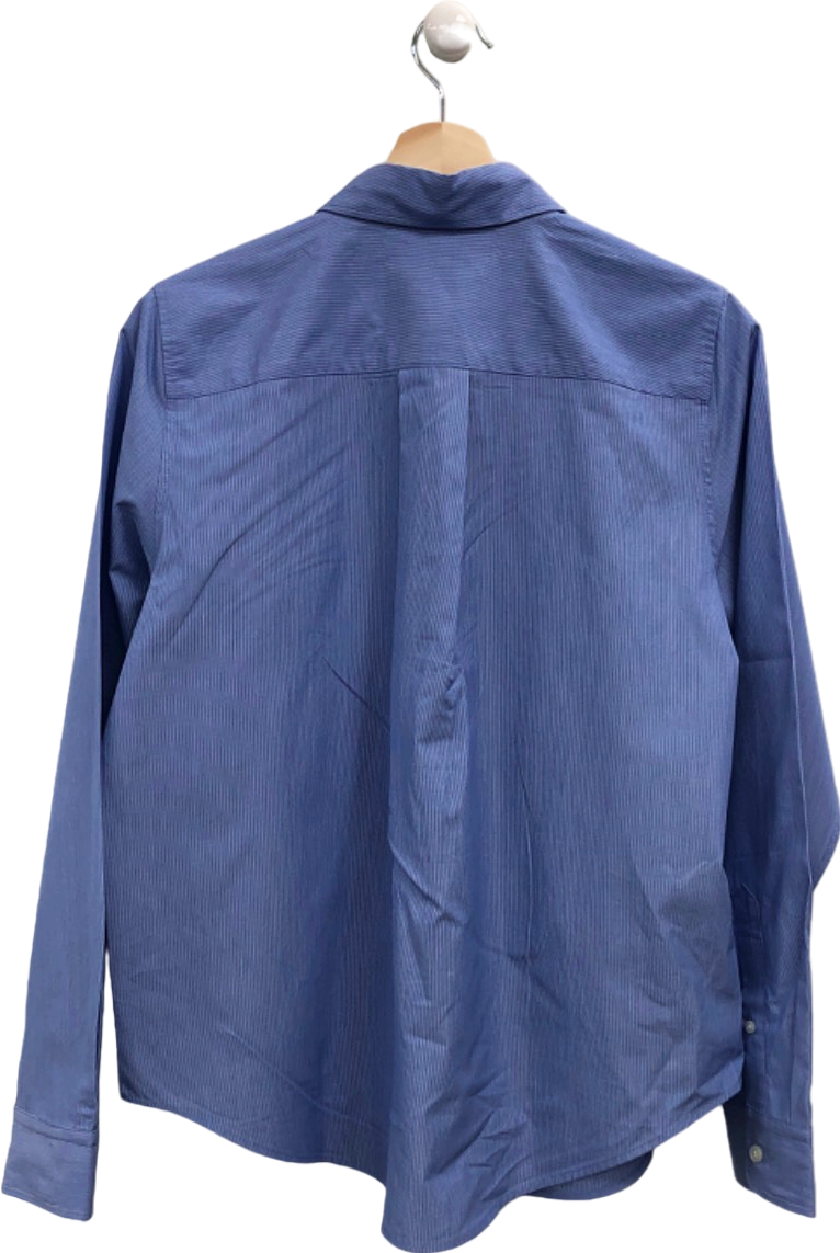 Arket Blue Striped Button-Down Shirt UK 8