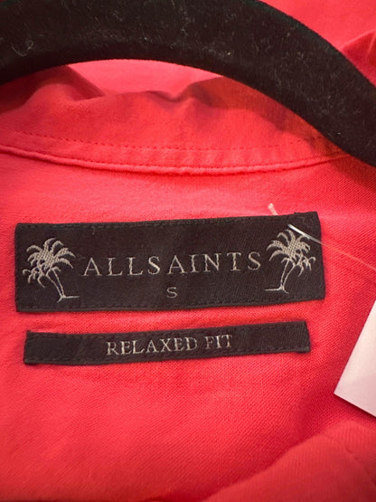 AllSaints Pink Relaxed Fit Shirt UK S