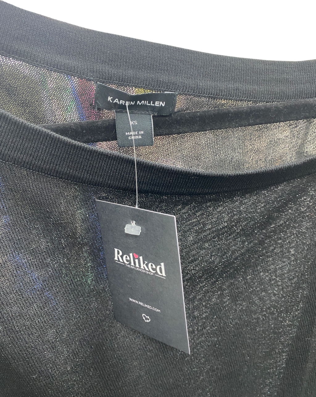 Karen Millen Black Lightweight Summer Knit Off Shoulder Top UK XS