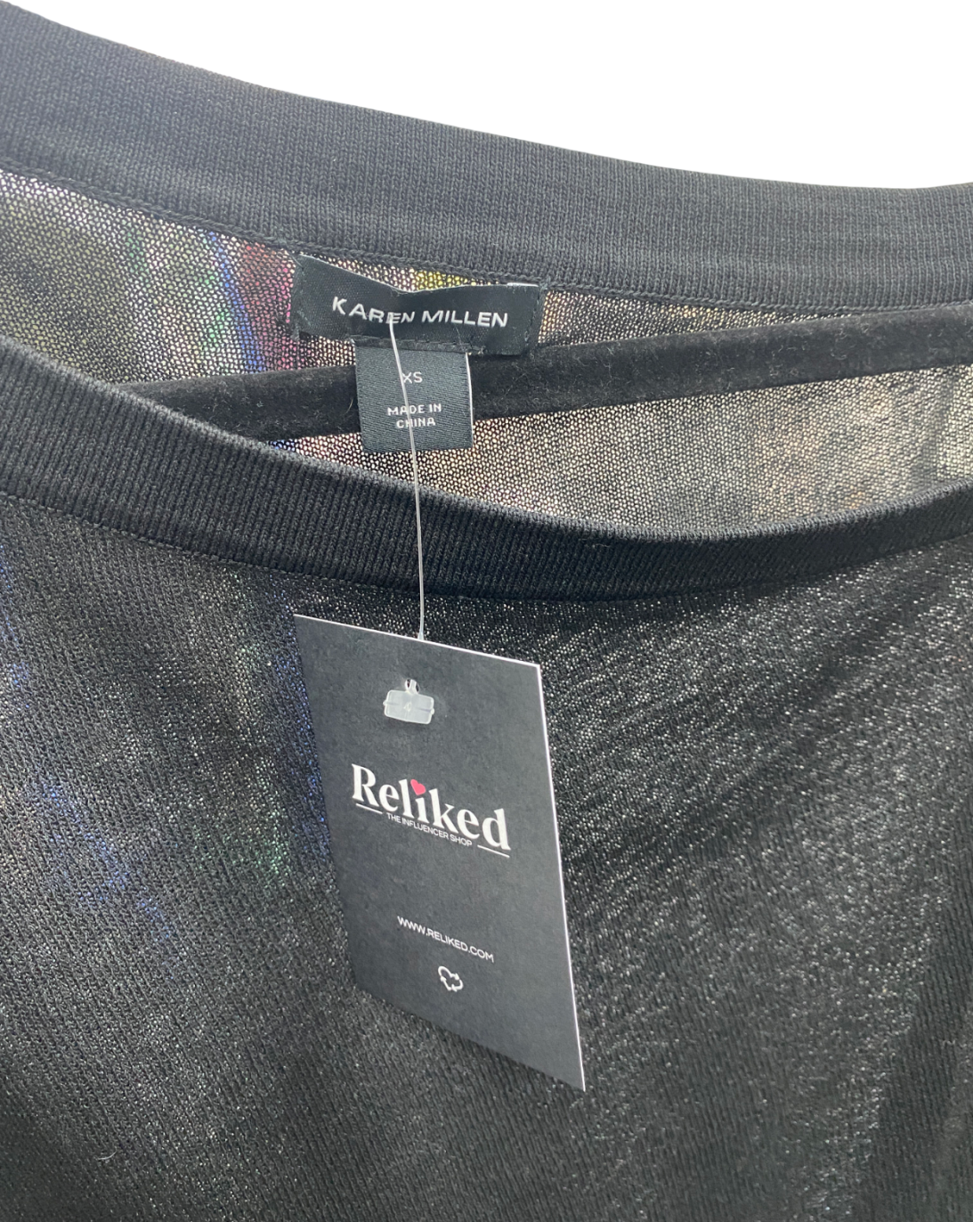 Karen Millen Black Lightweight Summer Knit Off Shoulder Top UK XS