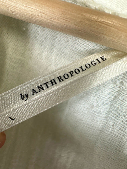 Anthropologie White Cotton Maxi Dress Large