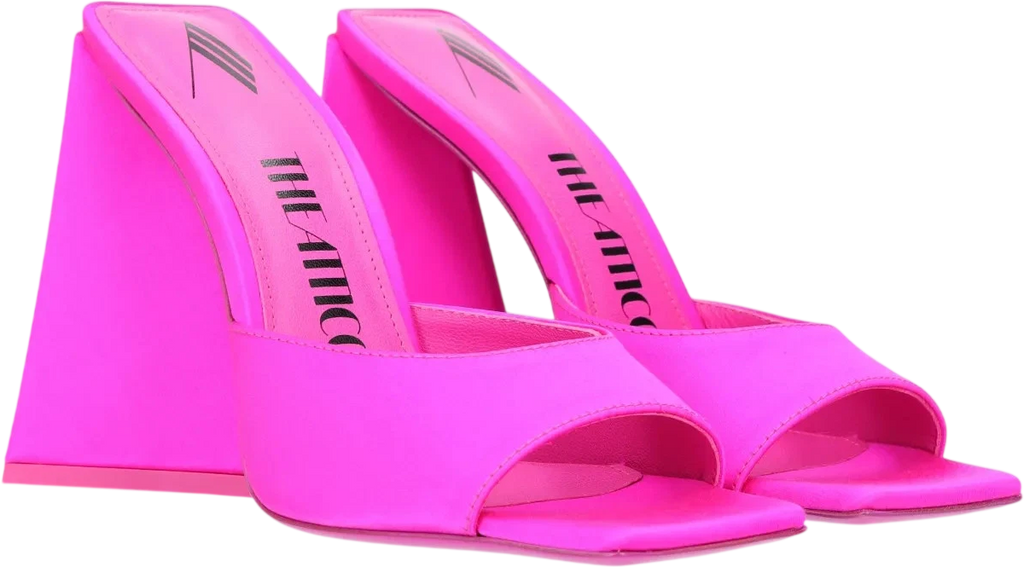 THE ATTICO Pink Satin 85mm Devon Sandals UK 3 EU 36