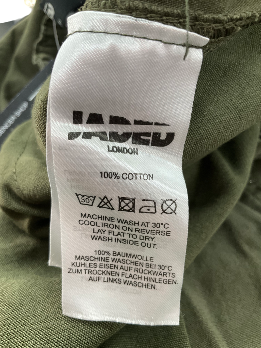 Jaded London Green Parachute Cargo Pants UK S