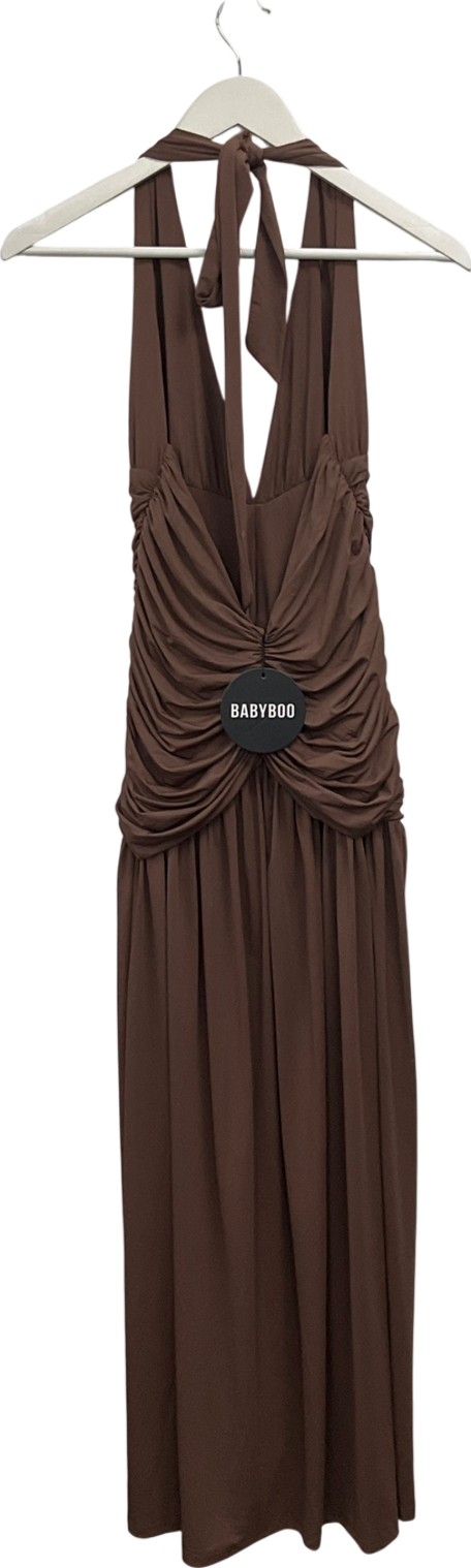 Babyboo Brown Melania Maxi Dress UK M