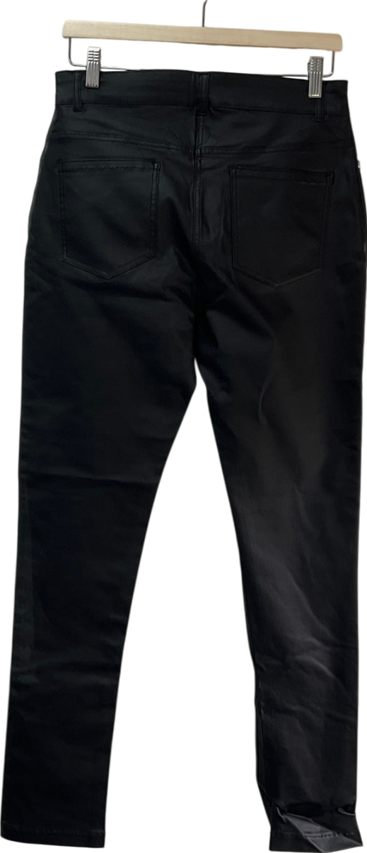 M&Co Black Coated Slim Leg Jeans UK 12