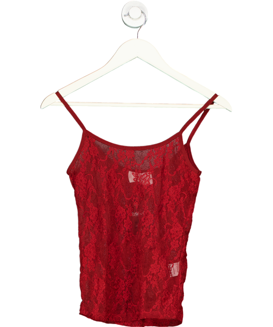 Hosbjerg Red Valentina Lace Top UK S