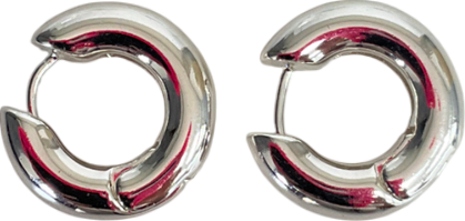 pilgrim Metallic Aica Chunky Hoop Earrings Silver-plated