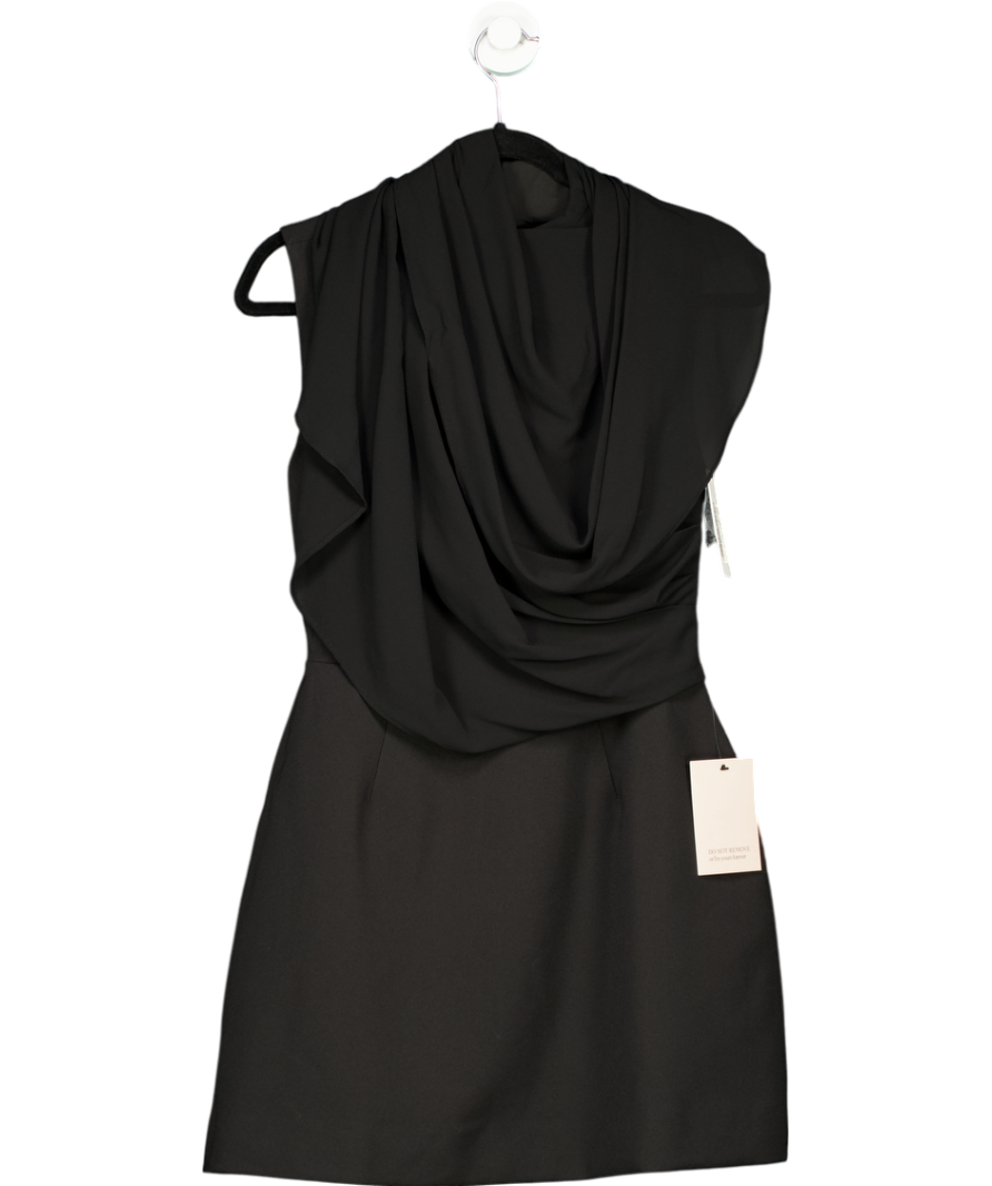 OddMuse Black The Ultimate Muse Gathered Mini Dress UK 8