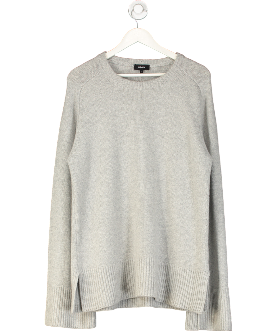 ME+EM Grey Merino And Cashmere Blend Sweater UK L