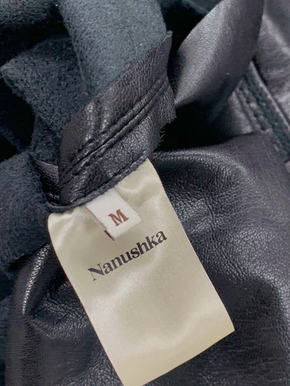 Nanushka Black Leather Shirt UK M