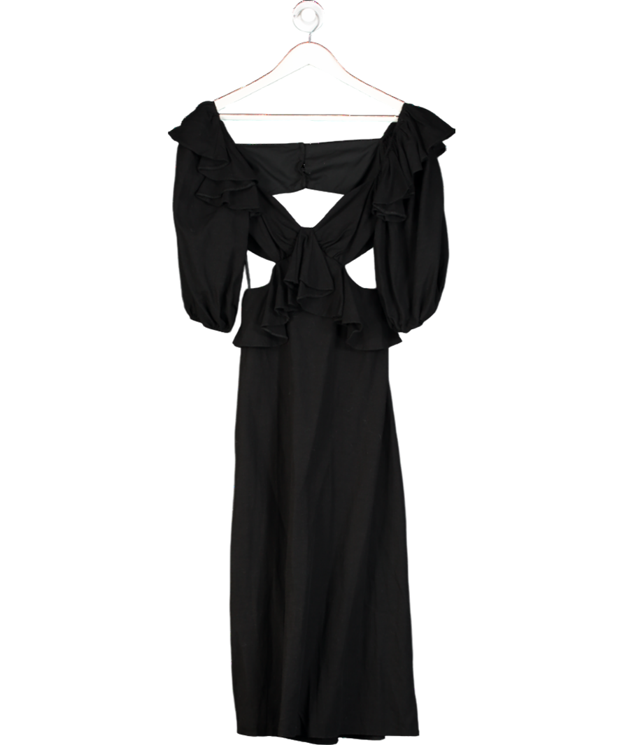 Nobody's Child Black Dani Midi Dress UK 8