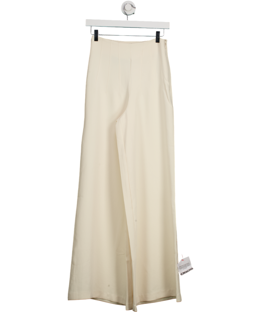 ASOS Cream Tailored High Waist Corset Detail Palazzo Trousers In Buttermilk UK 6