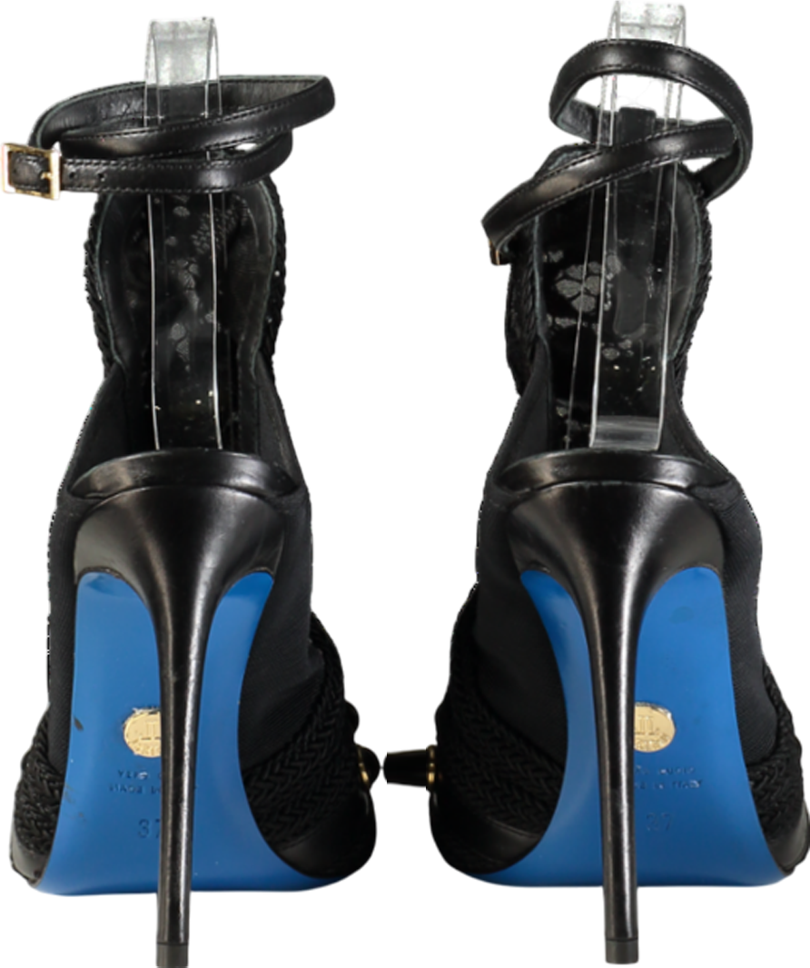 Loriblu Black Lace Heeled Pumps UK 4 EU 37 👠