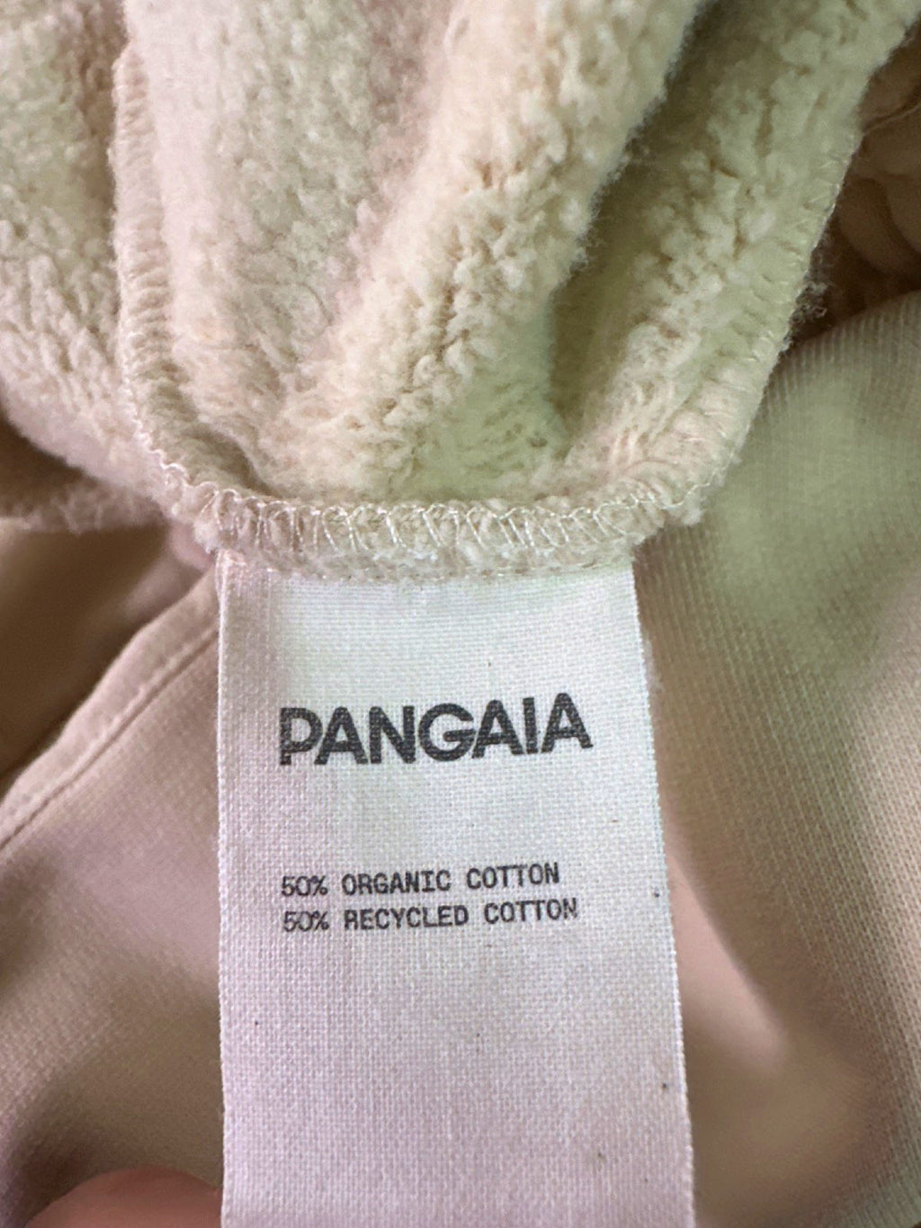 Pangaia Cream Recycled Cotton Track Trousers UK S