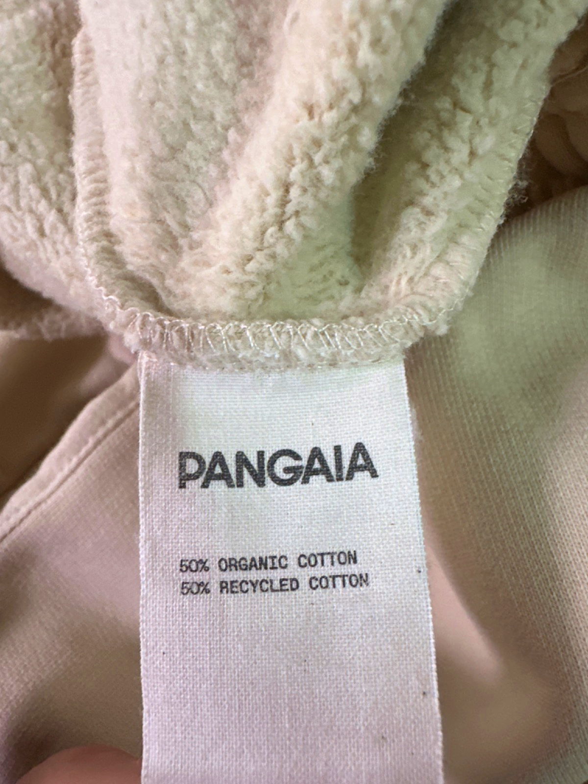 Pangaia Cream Recycled Cotton Track Trousers UK S