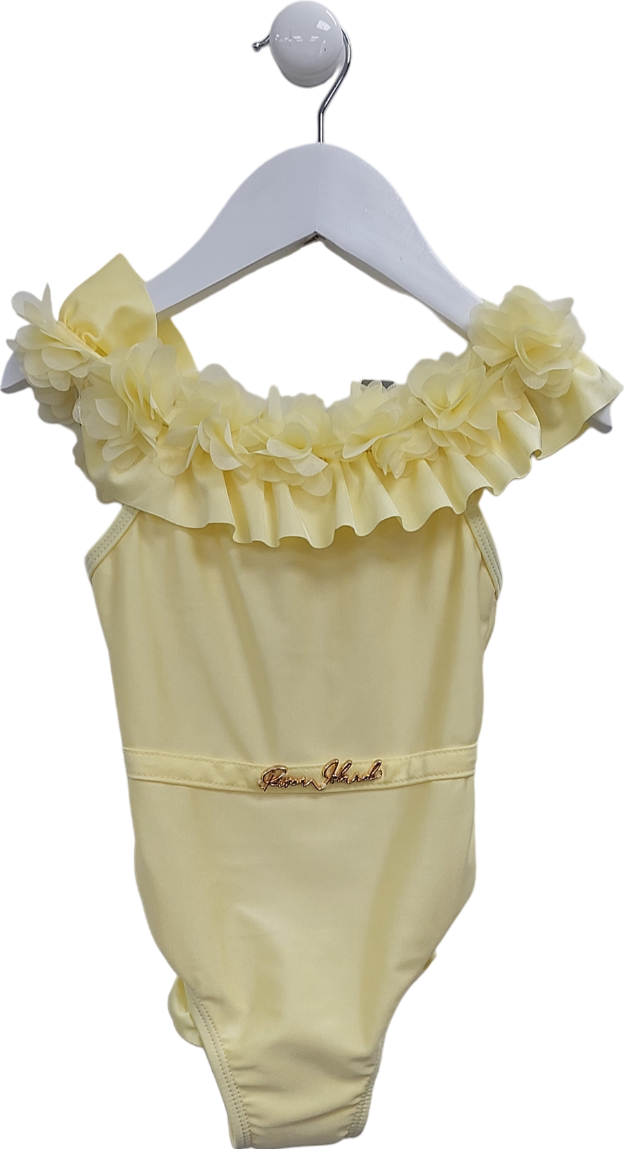 River Island Yellow Flower Embellished Swim Suit 12 Years