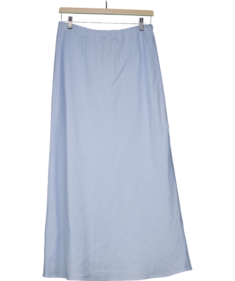 Mint Velvet Blue Linen Maxi Skirt UK S