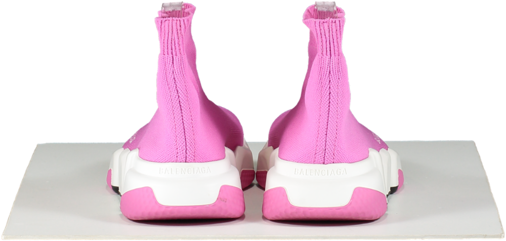 Balenciaga Pink Speed Knitted High-top Trainers UK 4 EU 37 👠