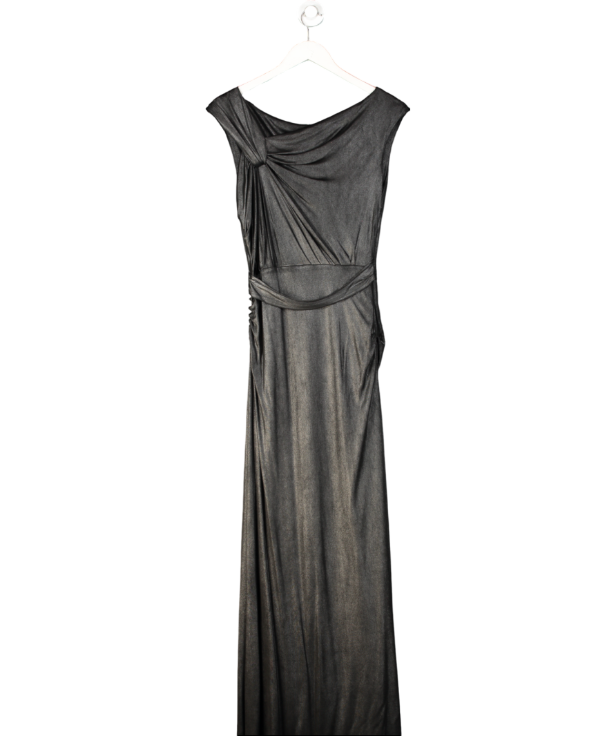 Issa Black Cowl Neck Maxi Dress UK 8
