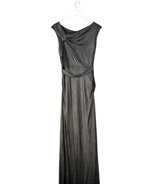 Issa Black Cowl Neck Maxi Dress UK 8