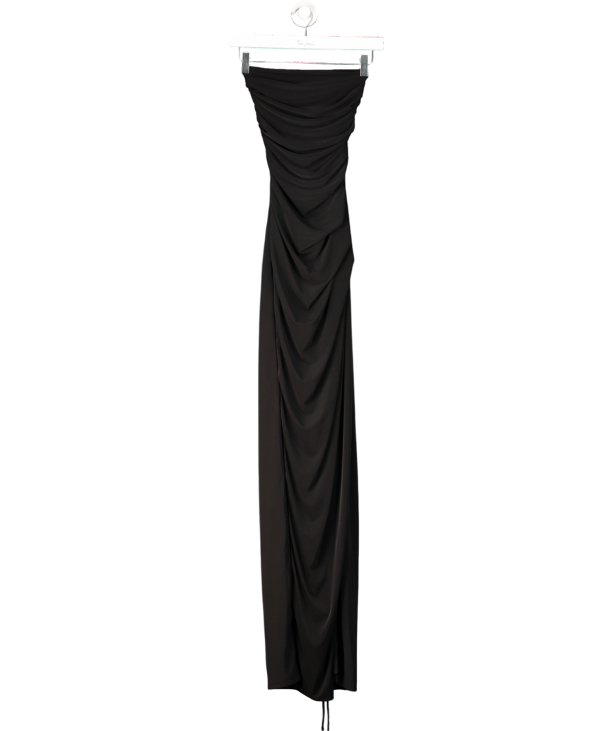 Naked Wardrobe Black Backless Strappy Maxi Dress UK XS