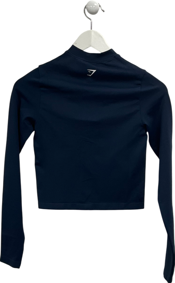 gymshark Blue Everyday Seamless Zip Track Top UK XS