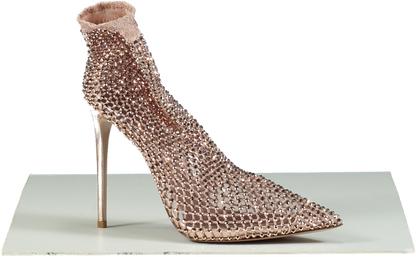 La Silla Pink Crystal Embellished Pointed Toe Pumps UK 6 EU 39 👠