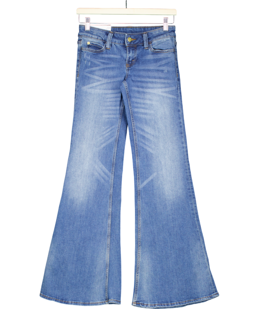 Cheap Monday Blue Low Waist Flared Leg Super Stretch Jeans W26