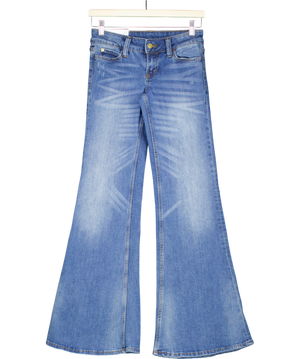 Cheap Monday Blue Low Waist Flared Leg Super Stretch Jeans W26
