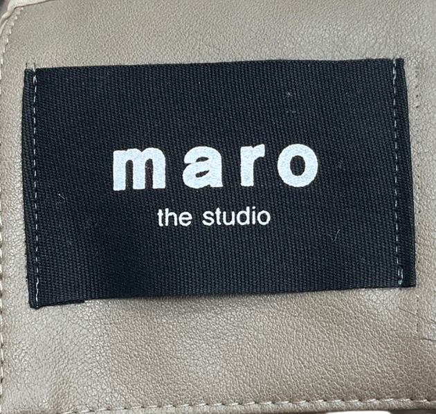 maro Beige Faux Fur Jacket UK S