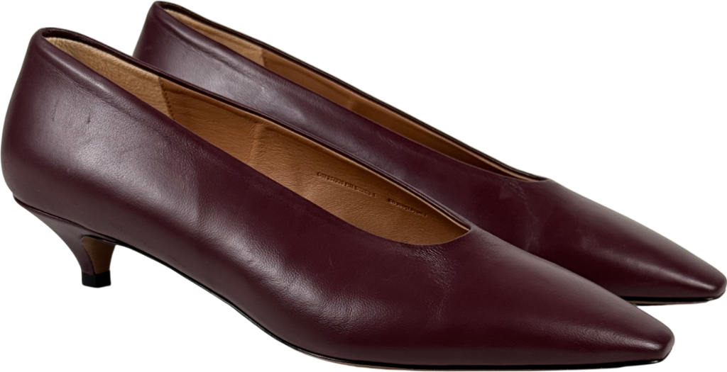 ARKET Burgundy Red Premium Leather Pumps UK 7 EU 40 👠