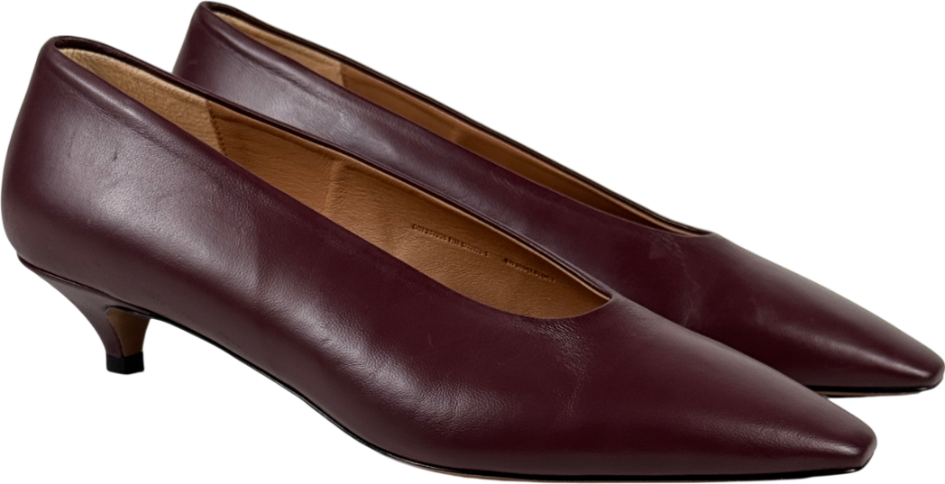 ARKET Burgundy Red Premium Leather Pumps UK 7 EU 40 👠