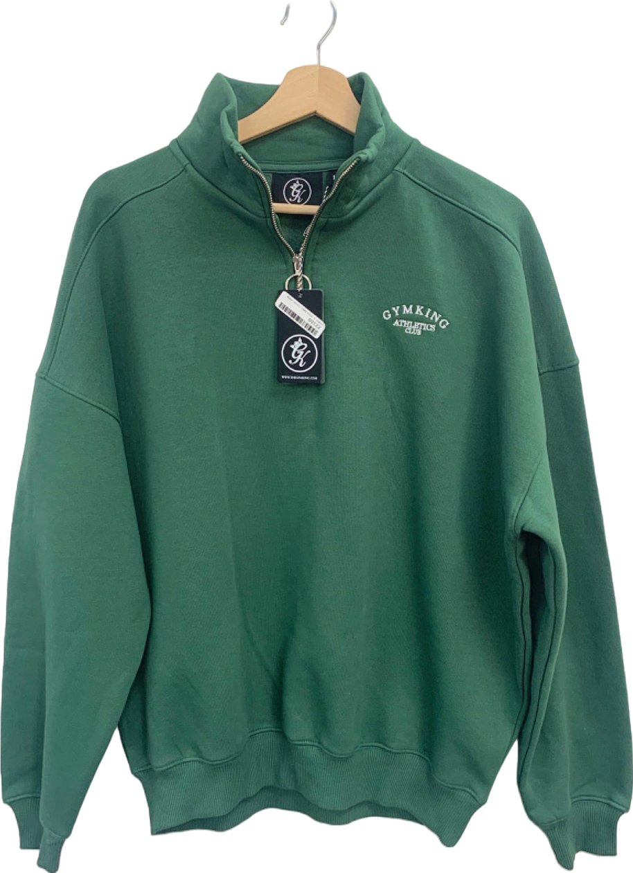 Gym King Racing Green GK Athletics Club 1/4 Zip Funnel UK 10