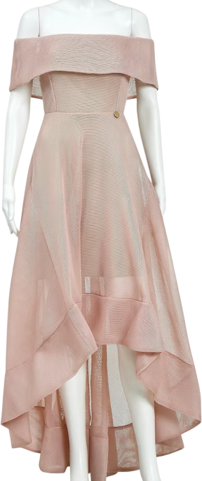 Bronx and Banco Nude Pink Tulip Midi Dress UK M