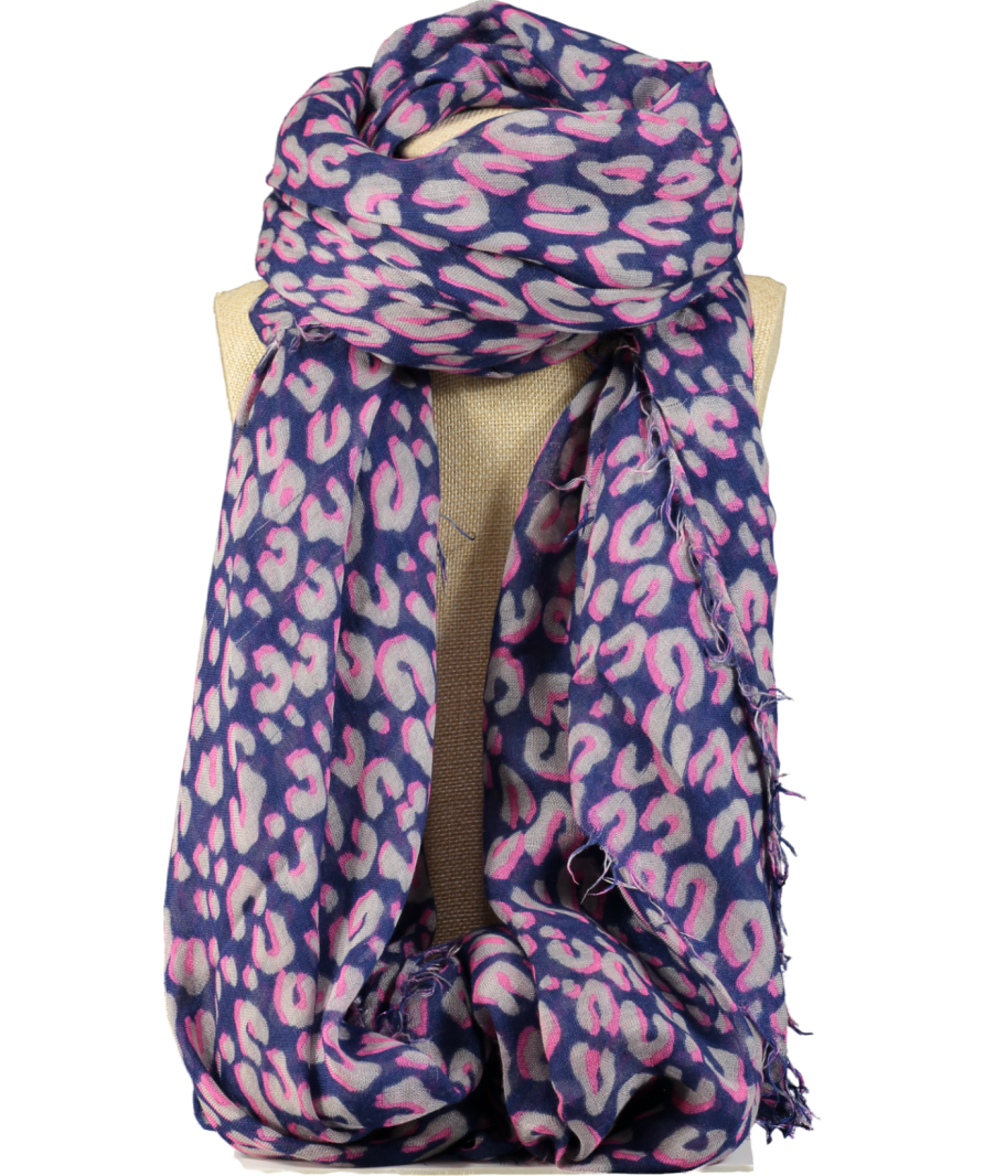 Louis Vuitton x Stephen Sprouse Purple Leopard Print Cashmere Blend Stole