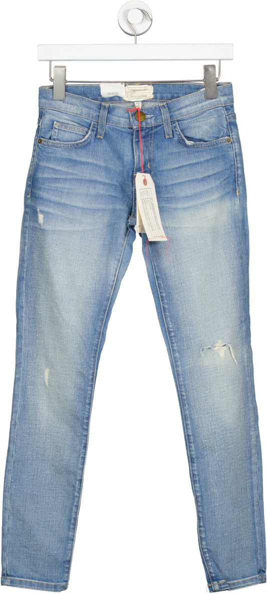 Current/Elliott Mid - Blue Hillman Destroy Mid Rise Skinny Jeans BNWT W24