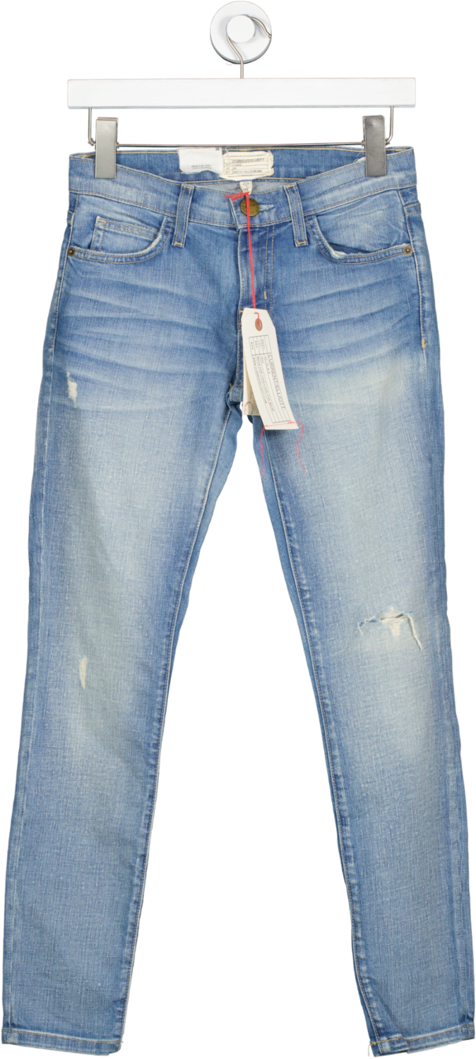 Current/Elliott Mid - Blue Hillman Destroy Mid Rise Skinny Jeans BNWT W24
