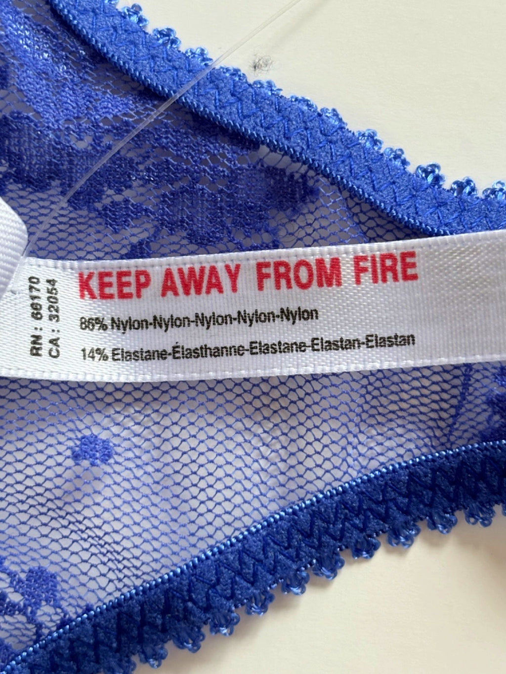 Out from Under Blue Lace Thong UK M