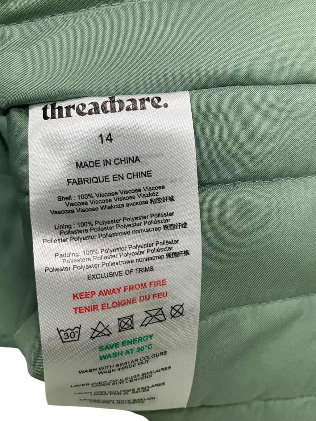 Threadbare Yellow Saltilo Geometric Patchwork Jacket UK 14