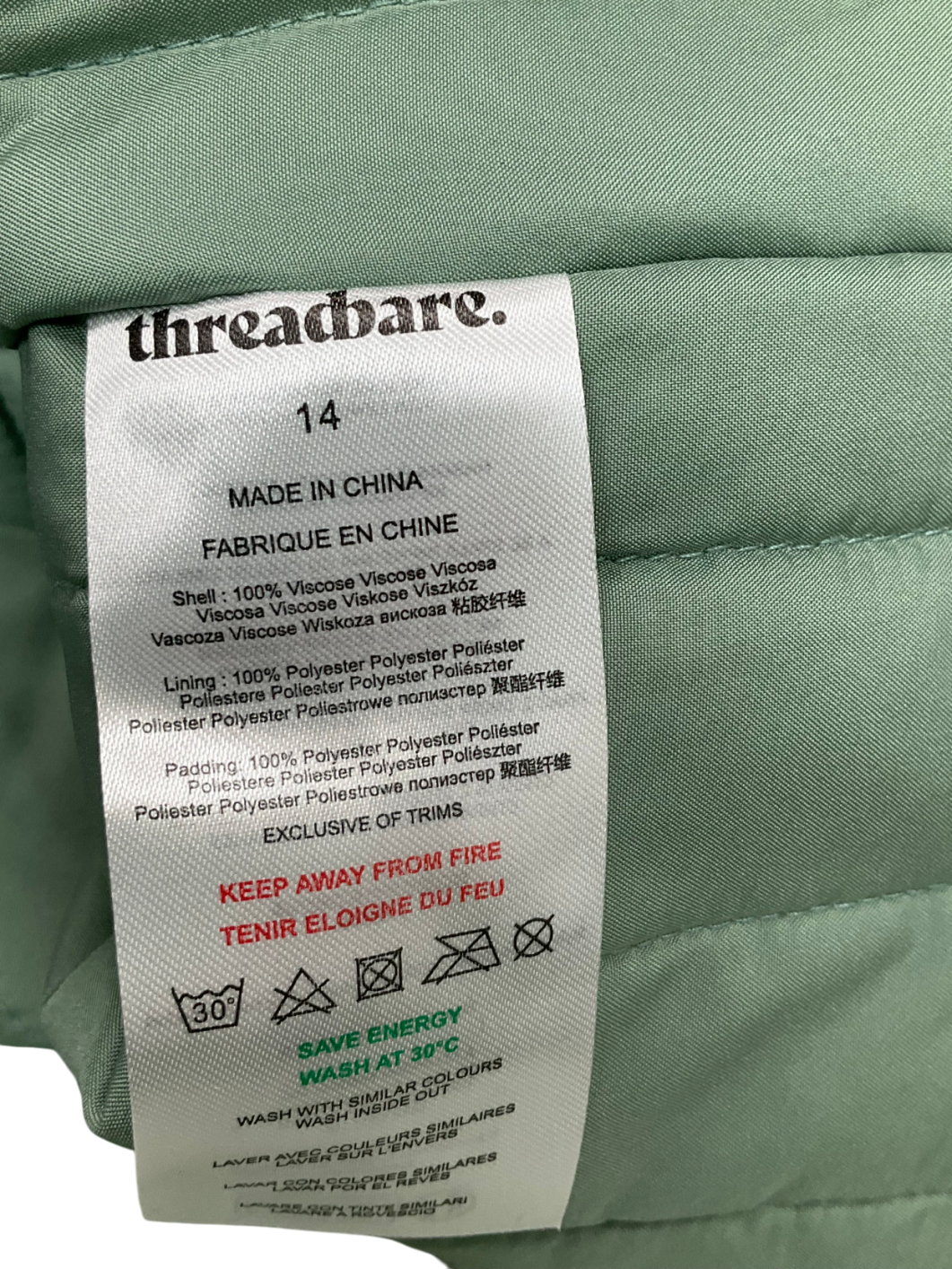 Threadbare Yellow Saltilo Geometric Patchwork Jacket UK 14