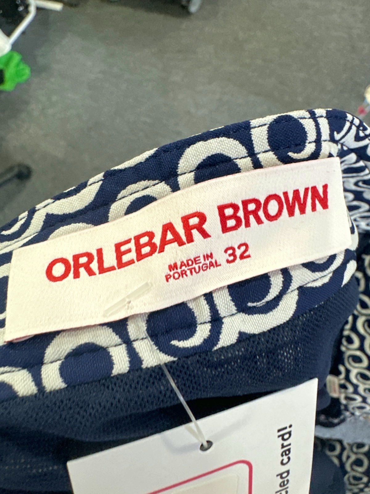 Orlebar Brown Navy Blue Printed Swim Shorts W32