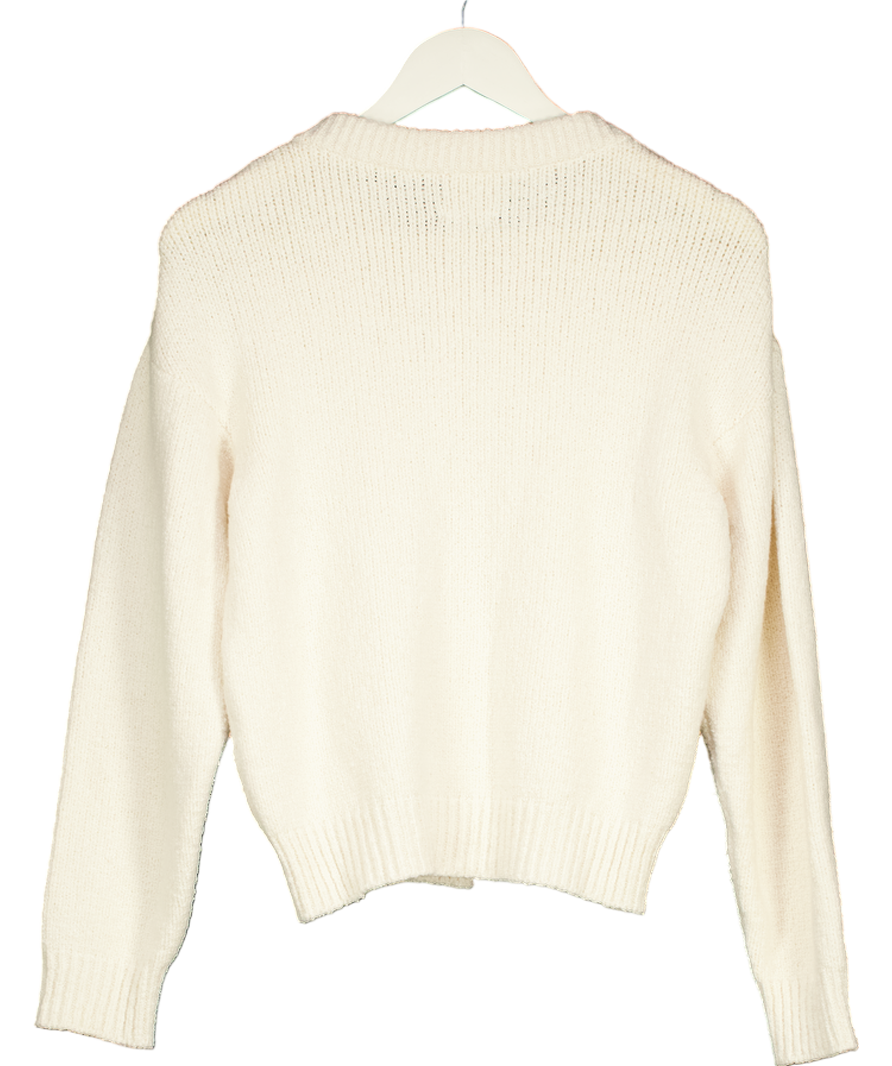 almada label Cream Kai Cotton Blend Cardigan UK S