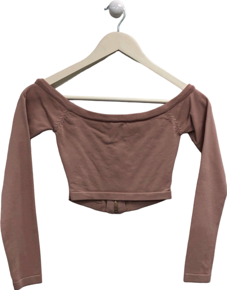 Fashion Nova Pink Off-Shoulder Crop Top XS