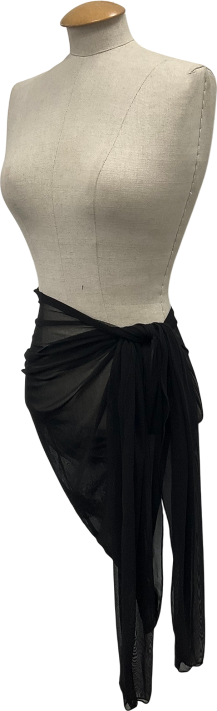 I saw it first Black Mesh Sarong One Size